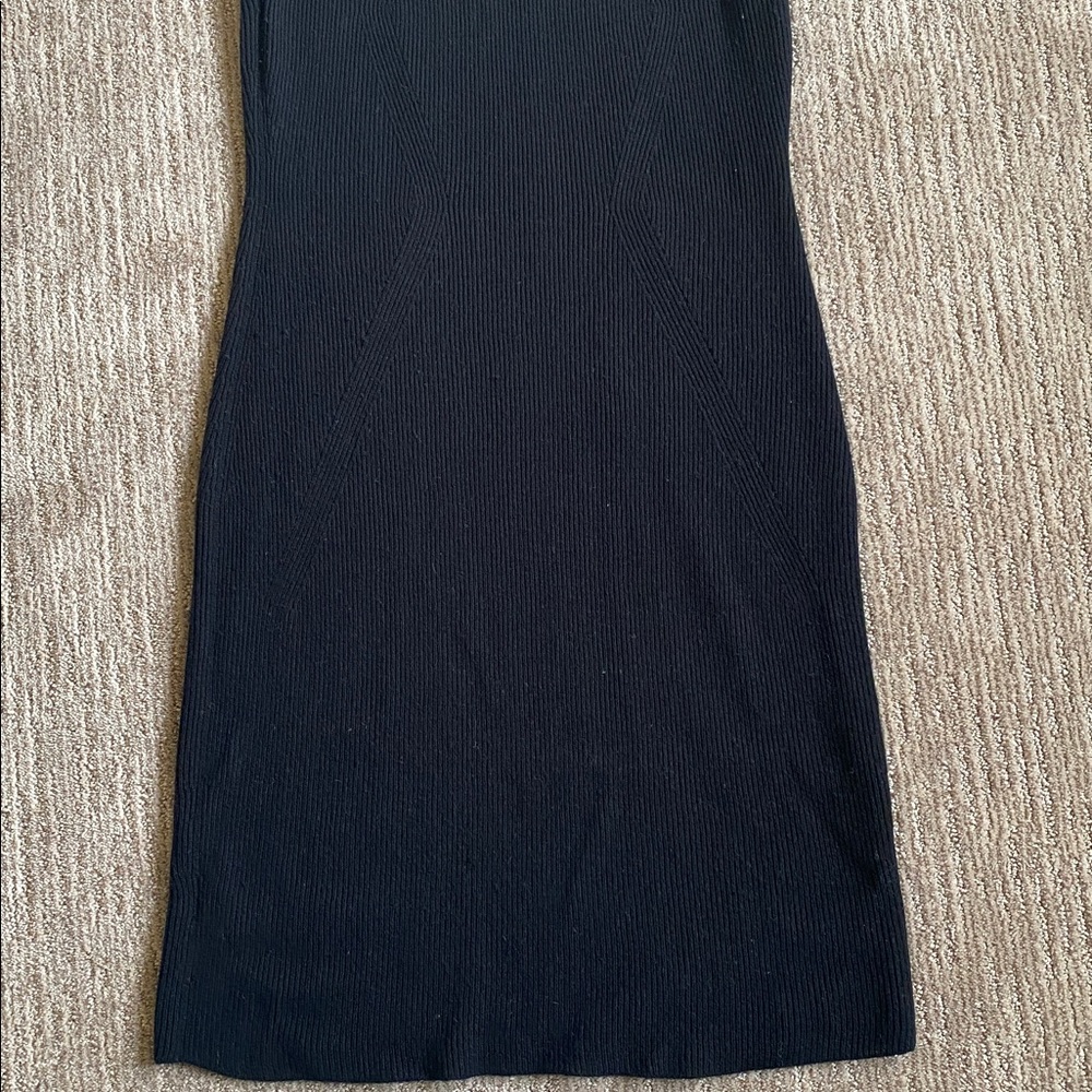 Vince Tight Knit Black Midi Dress - Picture 9 of 9